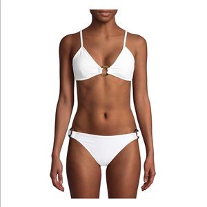White bikini with tortoise details